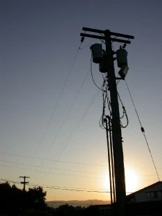 Telephone Poles at Sunset