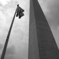Flag and Washington Monument